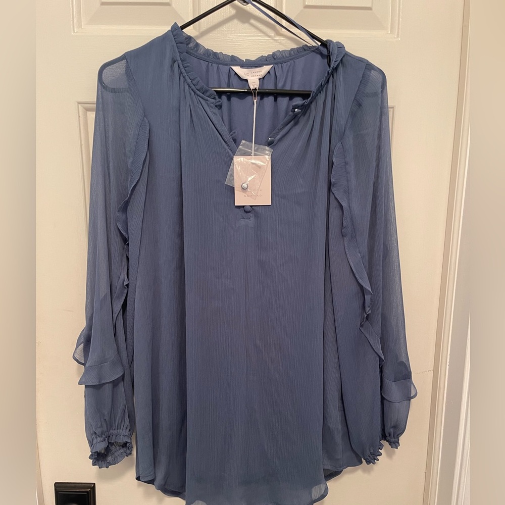 NWT blue Lauren Conrad Blouse
